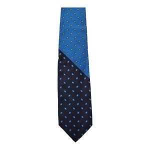 Daniel Craig Geometric Pattern Blue 100% Silk Necktie